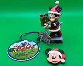 3 Disney Christmas Tree Ornaments - Jim Shore +