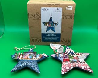 2 Jim Shore Nativity Star Ornaments