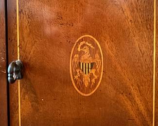 Federal Style Secretary with Articulated Doors. Measures 36" W x 19" D x 80" H. Photo 9 of 9.