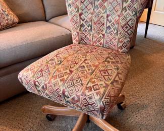 Adjustable Height Fairfield Furniture Upholstered Office Chair. Measures 20" W x 20" D. Photo 1 of 5.