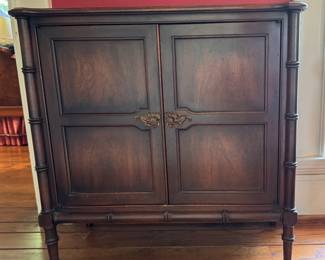 Faux Bamboo Two Door Cabinet. Measures 32" W x 12" D x 30" H. Photo 1 of 4.