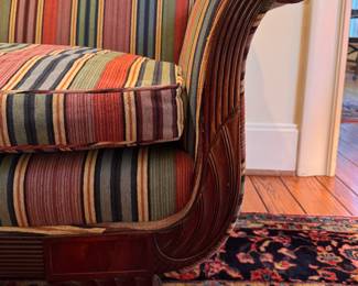 Antique Victorian Sofa with Down Filled Cushions. Measures 82" W x 34" D. Photo 5 of 5