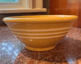 Yellow Ware Bowl. Measures 6" D x 3" H. Photo 1 of 3.