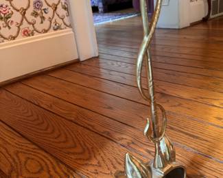 Vintage Brass Fox Head Door Stop. Photo 2 of 2.
