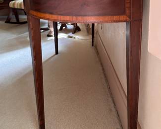 John Widdicomb Mahogany Vanity with Mirror. Measures 47" W x 20" D x 30" H with 24" Clearance. Photo 2 of 3.