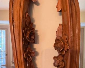 Three-Piece French Rococo Style Mirror Likely Lindenwood. Measures 62" W x 54" H As Pictured. Photo 2 of 5.