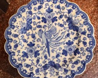 Set of 6 Taiwanese Chinoiserie Salad Plates.