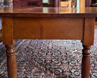 Drop Leaf Gate Leg Coffee Table. Measures 48.5" x 42" x 18" H When Open; 42" W x 22" D x 18" When Closed. Photo 3 of 5.