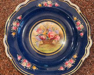 Copeland Spode China -- Set of 12 English Floral Dinner Plates. Photo 1 of 2.