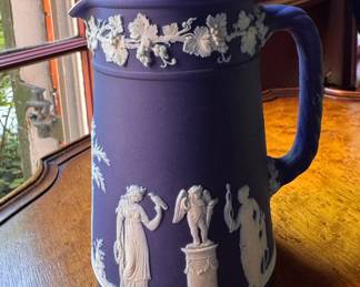 Wedgwood Jasperware Pitcher. Measures 6" H. Photo 1 of 4.