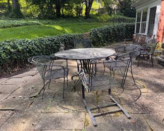 Vintage Woodard Wrought Iron Patio Furniture. Photo 3 of 5.