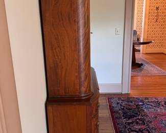 Flame Mahogany Two-Piece Cabinet. Measures 44" W x 16" D x 65" H. Photo 5 of 5.