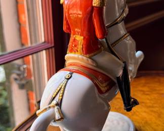 Wien Porcelain Equestrian Figurines. Each Measures 8" W x 9" H & 8" W x 12" H. Photo 2 of 8.