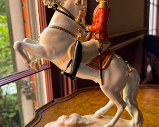 Wien Porcelain Equestrian Figurines. Each Measures 8" W x 9" H & 8" W x 12" H. Photo 6 of 8.