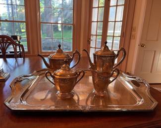 Reed & Barton Heritage Sterling 5-Piece Tea Set. Photo 1 of 2.