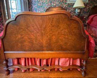 Pair of Flame Mahogany Twin Bed Frames. Each Measures 77" Between Headboard & Footboard. Photo 3 of 3.