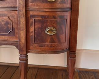 Flame Mahogany Two-Piece Cabinet. Measures 44" W x 16" D x 65" H. Photo 2 of 5.