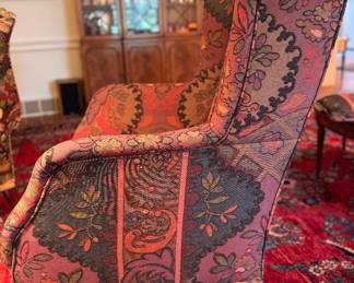 Wing Back Chair with Pad Feet & Down Filled Cushion. Measures 30" W x 36" D with 18" Seat Height. Photo 3 of 5.