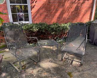Vintage Woodard Wrought Iron Patio Furniture. Photo 2 of 5.