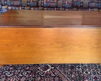 Drop Leaf Gate Leg Coffee Table. Measures 48.5" x 42" x 18" H When Open; 42" W x 22" D x 18" When Closed. Photo 2 of 5.