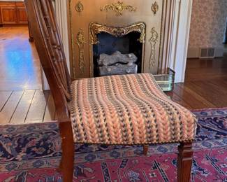 Set of 6 Hepplewhite-Style Shield Back Dining Chairs - 2 Arm & 4 Side Chairs. Arm Chairs Measure 20" W x 18" D with 18" Seat Height. Photo 6 of 10.