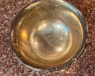 Sterling Silver Revere Bowl. Measures 2.5" H x 4.5" D. Photo 2 of 3.