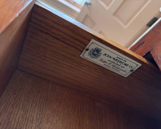 John Widdicomb Bachelor's Chest of Drawers. Measures 34" W x 20" D x 49" H; Mirror Adds 22". Photo 6 of 6.
