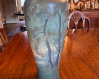 Rookwood Pottery Monumental Frederick Rothenbusch Scenic Vellum Vase (1925). Photo 2 of 3.