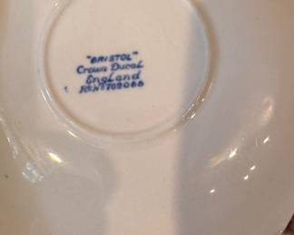 Crown Ducal "Bristol " Ironstone / Transferware -- Set of 8 Dessert Plates -- Set of 7 Cream Soups. Photo 2 of 2.