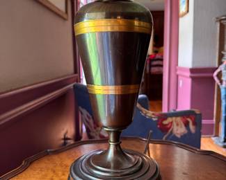 Brass Table Lamp -- Only 1. Measures 30" H. Photo 2 of 3.