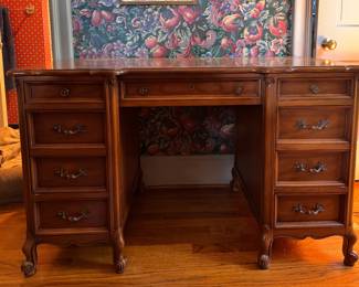 Queen Anne Style Desk. Measures 50" W x 24" D 20" W Opening with 24.5" Clearance. Photo 1 of 6.
