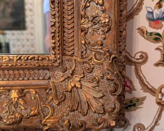 Gilt Wood Mirror. Measures 26" W x 30" H. Photo 1 of 2. Gilt Wood Mirror. Measures 26" W x 30" H. Photo 2 of 2.