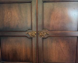 Faux Bamboo Two Door Cabinet. Measures 32" W x 12" D x 30" H. Photo 2 of 4.