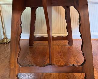 George III Style Drop Leaf Gate-Leg Dining Table. Measures 54" x 42" x 29" H with 28" Clearance. Photo 2 of 4.