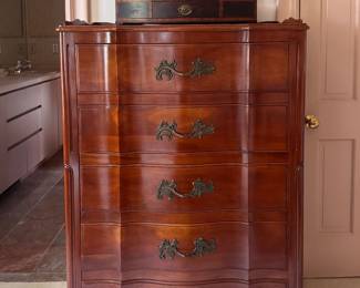 John Widdicomb Bachelor's Chest of Drawers. Measures 34" W x 20" D x 49" H; Mirror Adds 22". Photo 1 of 6.