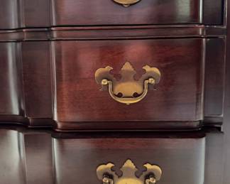 Slant Front Chippendale Style Mahogany Desk. Measures 36" W x 20" D x 41" H. Photo 3 of 4.