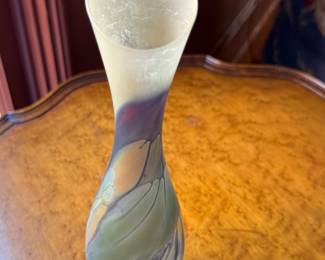 Rueven Glass Pastel Vase. Measures 10" H. Photo 2 of 3.