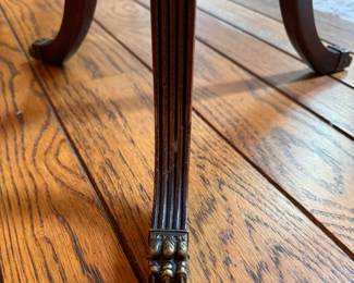 Mahogany Pie Crust Table with Scallop Edge. Measures 25" H x 22" D. Photo 4 of 5.