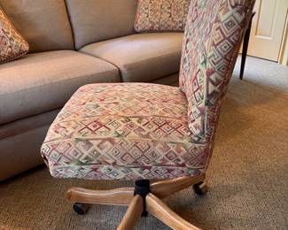 Adjustable Height Fairfield Furniture Upholstered Office Chair. Measures 20" W x 20" D. Photo 2 of 5.