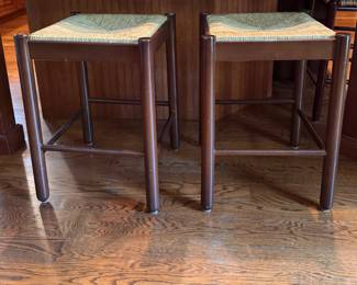 Set of 2 Rush Seat Counter Stools. Measurements to Come. Photo 1 of 3.