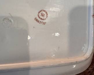 Franz Anton Mehlem (Royal Bonn) Floral Porcelain Platter. Measures 18" x 14". Photo 2 of 2.