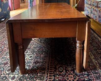 Drop Leaf Gate Leg Coffee Table. Measures 48.5" x 42" x 18" H When Open; 42" W x 22" D x 18" When Closed. Photo 1 of 5.