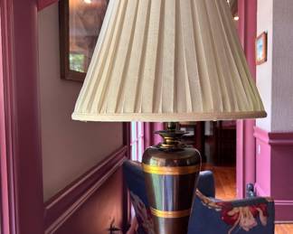Brass Table Lamp -- Only 1. Measures 30" H. Photo 1 of 3.