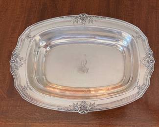 Sterling Silver Vegetable Bowl. Measures 12" W x 8" D. Photo 1 of 2.