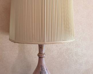 Vintage Victorian Pink Table Lamp. Measures 26" H. Photo 1 of 2.