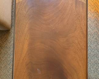Flame Mahogany Pembroke Side Table. Measures 17" W x 24" D x 24" H with 2 8" Drop Leaves. Photo 2 of 4.