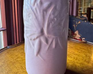 Nelson McCoy Lavender Butterfly Embossed Vase. Photo 1 of 3.