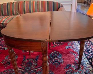 Flip Top Game Table with Scallop Edge. Measures 36" x 36" x 29" H with 25" Clearance When Open; 36" W x 18" D When Closed. Photo 5 of 5