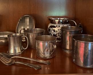 Sterling Baptism Cups.