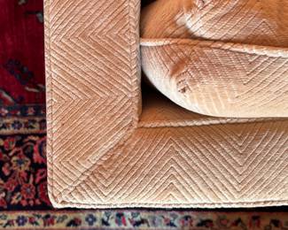 Modern Camel Colored Corduroy Upholstered Sofa - 2 Available. Each Measures 72" W x 35" D with 19" Seat Height. Photo 5 of 6.